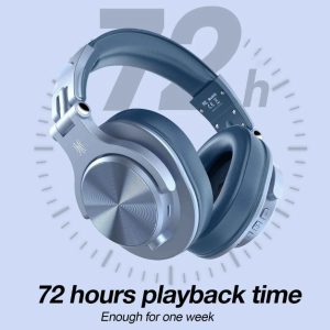 OneOdio A70 over-ear Bluetooth headphones, wireless studio and DJ headphones with foldable design and cushioned ear cups for high-quality audio.