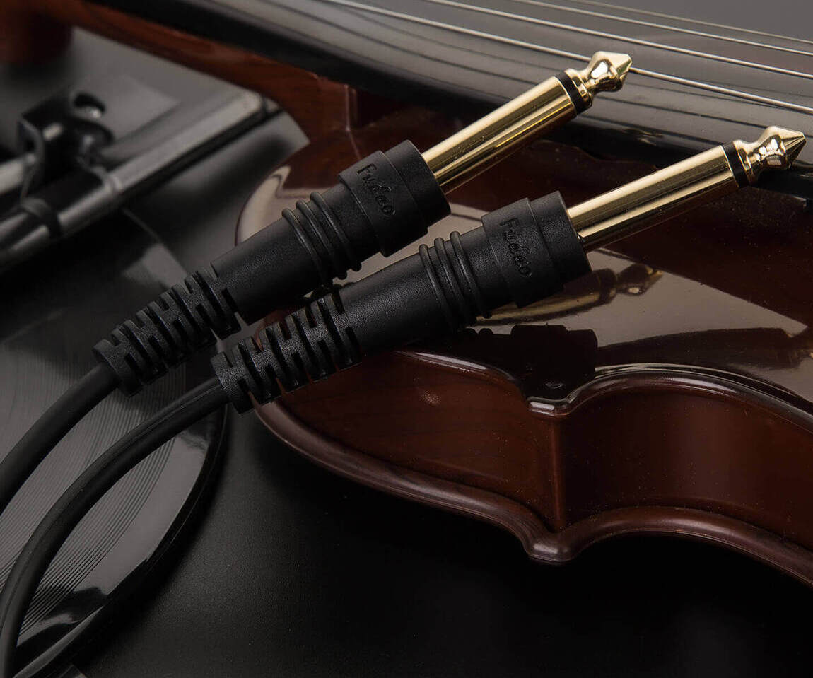 3.5mm to dual 6.35mm audio cable 3m stereo splitter for phone PC speaker and amplifier high-quality sound connection