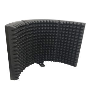 3-panel isolation shield for professional studio microphone recording setup in Lusaka, Zambia with portable soundproof acoustic reflection filter for vocals and podcasting