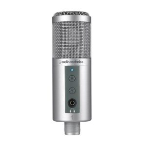 Audio-Technica ATR2500x-USB cardioid condenser USB microphone in near-new condition for podcasting, streaming, voice recording, and home studio use
