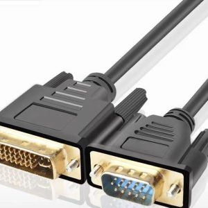 DVI to VGA Cable 2M for connecting PC to monitor or projector with stable video output in Lusaka Zambia