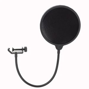 Pop filter for microphone used for studio recording, podcasting and streaming in Lusaka, Zambia.