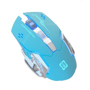 Professional FPS shooter wireless rechargeable gaming mouse with auto-interchanging RGB LED lighting for gaming performance