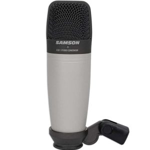 Samson C01 condenser microphone pre owned studio XLR mic front view