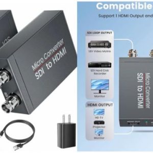 SDI to HDMI converter with SDI loop out supporting 3G/HD/SD-SDI for camera and monitor use in professional video production systems in Zambia