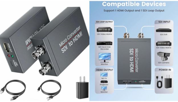 SDI to HDMI converter with SDI loop out supporting 3G/HD/SD-SDI for camera and monitor use in professional video production systems in Zambia