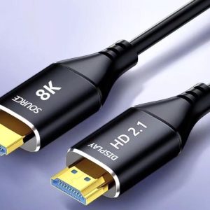 Ultra-thin HDMI 2.1 40m high-speed cable supporting 8K and 4K resolution for TVs, monitors, projectors, laptops, and gaming consoles like PS5 and Xbox.