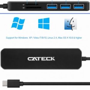USB-C 3.0 card reader hub with SD and TF card slots and 3 USB 3.0 ports for fast data transfer OTG adapter compatible with laptops and phones in Zambia