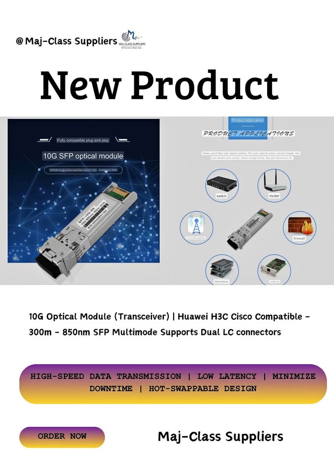 10G SFP Multimode Optical Module 300m 850nm Huawei H3C Cisco Compatible in Lusaka Zambia