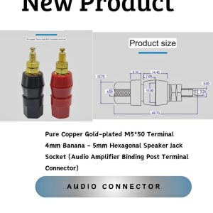 Banana plug speaker terminal connector gold-plated audio connector for speakers and amplifiers in Lusaka Zambia
