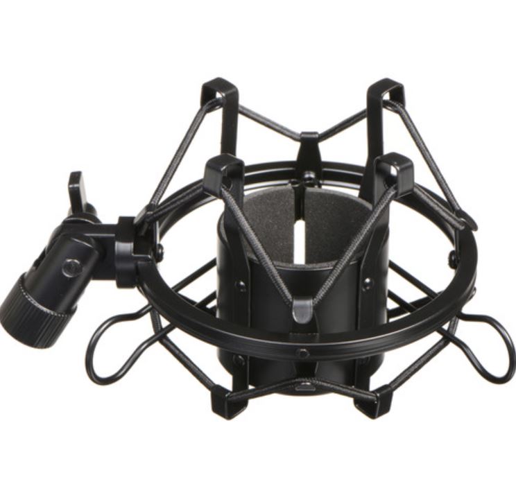 Studio microphone shock mount for condenser microphones in Lusaka Zambia used for reducing vibration and improving audio recording quality
