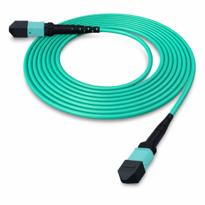 MPO Female to Female OM4 Multimode Fiber Optic Cable 10 Meter for high-speed data center networks in Lusaka, Zambia