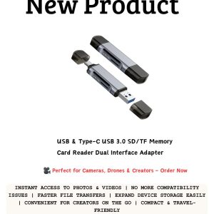 USB 3.0 and Type-C SD/TF memory card reader adapter for fast file transfer from SD and microSD cards to laptops, PCs, and mobile devices in Lusaka, Zambia.