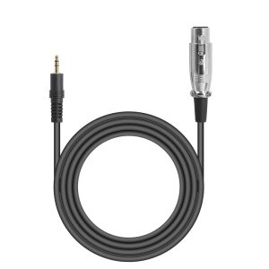 BM800 microphone XLR female to 3.5mm male cable 2m black